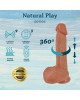 Вібратор - Erospace Natural Play Thrusting Dildo with Swing Motion and Heating D6, 22 см