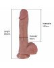 Фалоімітатор - Erospace Natural Play Silicone Dildo D5, 22 см Фалоімітатор - Erospace Natural Play Silicone Dildo D5, 22 см