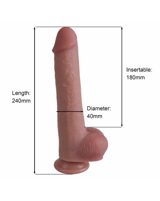 Фалоімітатор - Erospace Natural Play Silicone Dildo D3, 24 см Фалоімітатор - Erospace Natural Play Silicone Dildo D3, 24 см