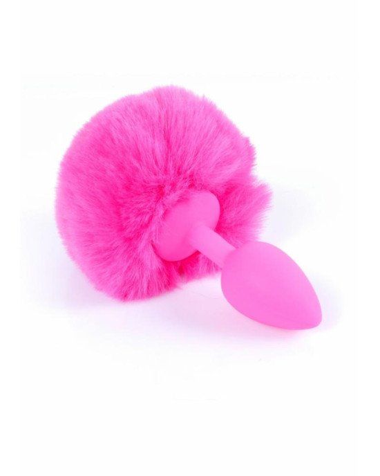 Анальна пробка - Jewellery Silicon Plug Bunny Tail Pink Анальна пробка - Jewellery Silicon Plug Bunny Tail Pink