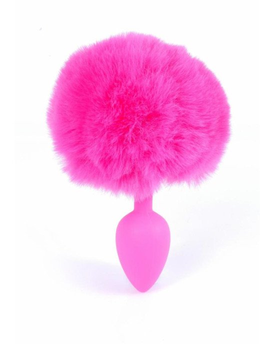 Анальна пробка - Jewellery Silicon Plug Bunny Tail Pink Анальна пробка - Jewellery Silicon Plug Bunny Tail Pink