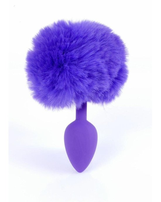 Анальна пробка - Jewellery Silicon Plug Bunny Tail Purple Анальна пробка - Jewellery Silicon Plug Bunny Tail Purple