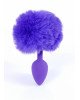 Анальна пробка - Jewellery Silicon Plug Bunny Tail Purple Анальна пробка - Jewellery Silicon Plug Bunny Tail Purple