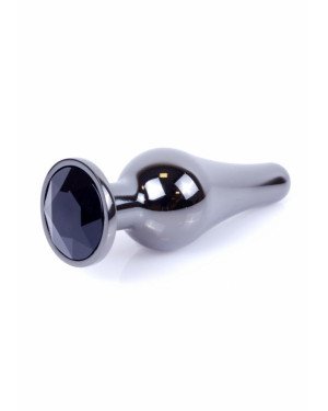 Анальна пробка - Jewellery Dark Silver BUTT PLUG- Black
