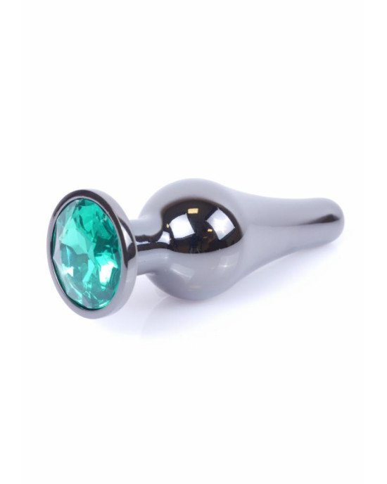 Анальна пробка - Jewellery Dark Silver BUTT PLUG- Green Анальна пробка - Jewellery Dark Silver BUTT PLUG- Green
