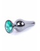 Анальна пробка - Jewellery Dark Silver BUTT PLUG- Green Анальна пробка - Jewellery Dark Silver BUTT PLUG- Green