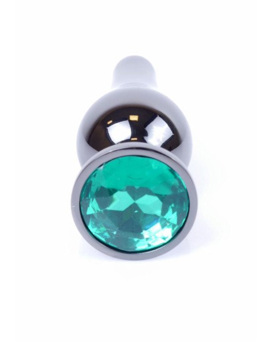 Анальна пробка - Jewellery Dark Silver BUTT PLUG- Green Анальна пробка - Jewellery Dark Silver BUTT PLUG- Green