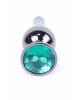 Анальна пробка - Jewellery Dark Silver BUTT PLUG- Green Анальна пробка - Jewellery Dark Silver BUTT PLUG- Green