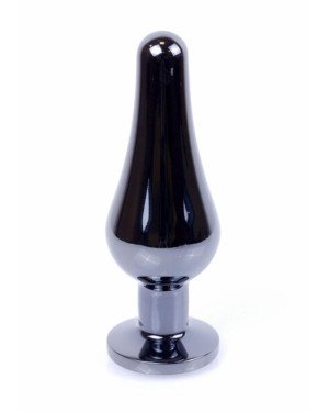 Анальна пробка - Jewellery Dark Silver BUTT PLUG- Green