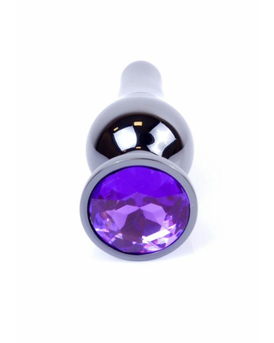 Анальна пробка - Jewellery Dark Silver BUTT PLUG- Purple