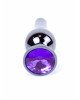 Анальна пробка - Jewellery Dark Silver BUTT PLUG- Purple