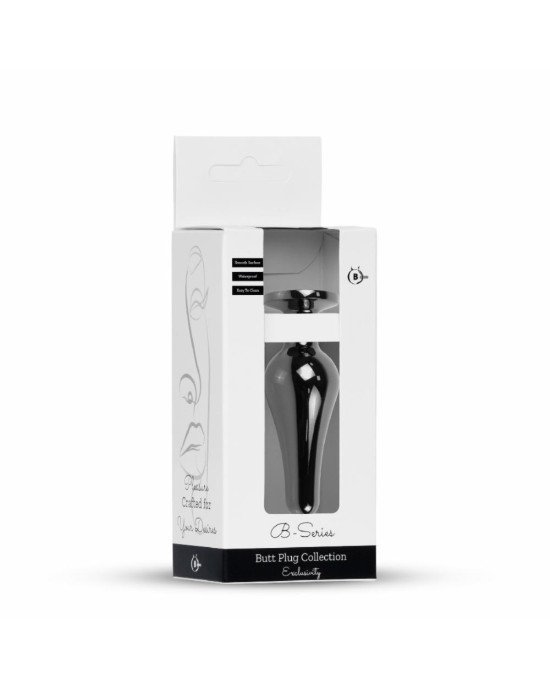 Анальна пробка - Jewellery Dark Silver BUTT PLUG- Purple
