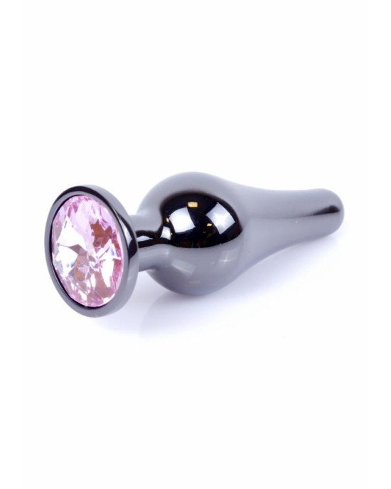 Анальна пробка - Jewellery Dark Silver Long Plug Pink
