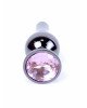 Анальна пробка - Jewellery Dark Silver Long Plug Pink