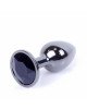 Анальна пробка - Jewellery Dark Silver Plug Black Анальна пробка - Jewellery Dark Silver Plug Black
