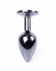 Анальна пробка - Jewellery Dark Silver Plug Black Анальна пробка - Jewellery Dark Silver Plug Black