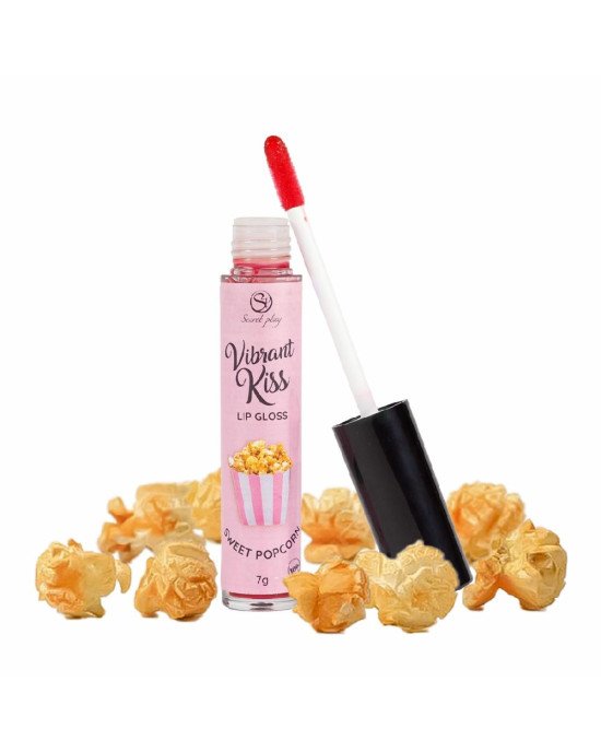 Блиск для губ з ефектом вібрації - Secret Play Sweet Popcorn Lip Gloss Vibrant Kiss