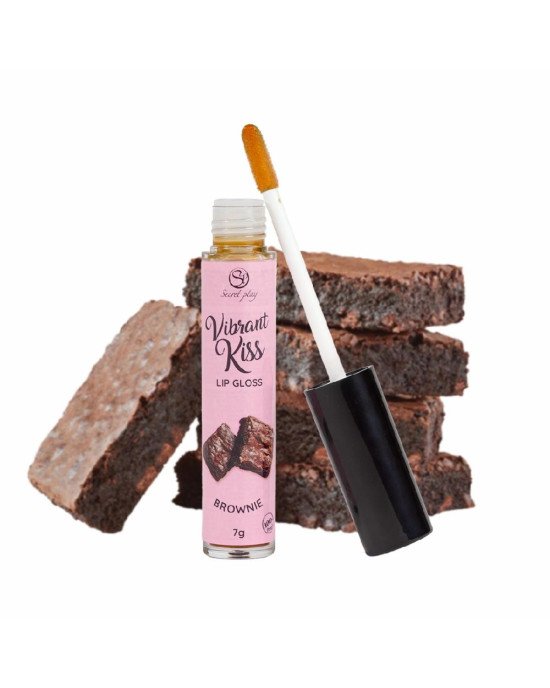 Блиск для губ з ефектом вібрації - Secret Play Brownie Lip Gloss Vibrant Kiss Блиск для губ з ефектом вібрації - Secret Play Brownie Lip Gloss Vibrant Kiss