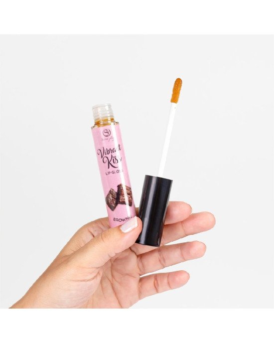 Блиск для губ з ефектом вібрації - Secret Play Brownie Lip Gloss Vibrant Kiss Блиск для губ з ефектом вібрації - Secret Play Brownie Lip Gloss Vibrant Kiss