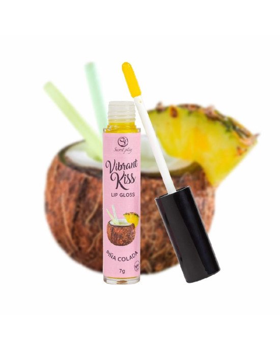 Блиск для губ з ефектом вібрації - Secret Play Pina Colada Lip Gloss Vibrant Kiss
