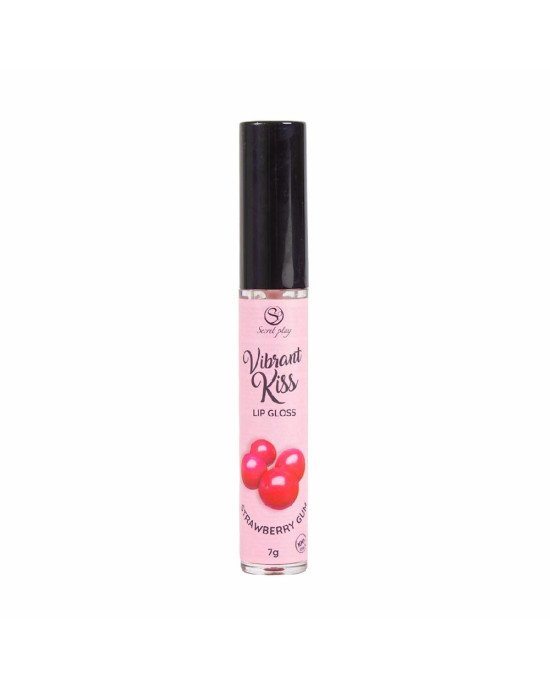 Блиск для губ з ефектом вібрації - Secret Play Strawberry Gum Lip Gloss Vibrant Kiss Блиск для губ з ефектом вібрації - Secret Play Strawberry Gum Lip Gloss Vibrant Kiss