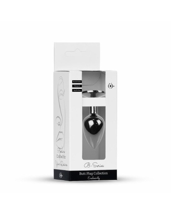 Анальна пробка - Jewellery Dark Silver Plug Clear Анальна пробка - Jewellery Dark Silver Plug Clear