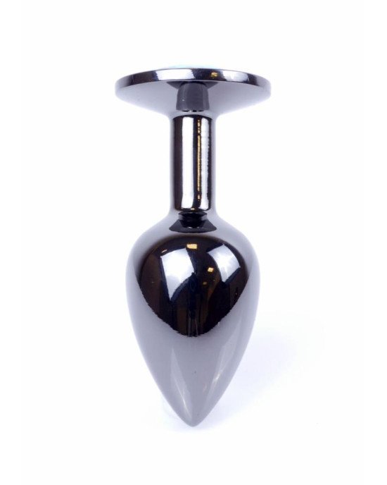 Анальна пробка - Jewellery Dark Silver Plug Green