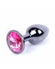 Анальна пробка - Jewellery Dark Silver Plug Pink