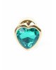 Анальна пробка - Jewellery Gold Heart PLUG- Green Анальна пробка - Jewellery Gold Heart PLUG- Green