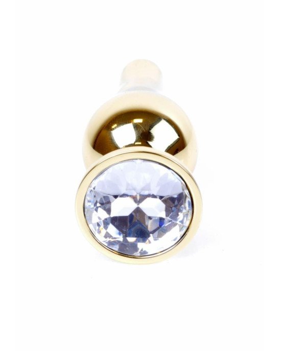 Анальна пробка - Jewellery Gold BUTT PLUG- Clear Анальна пробка - Jewellery Gold BUTT PLUG- Clear