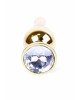 Анальна пробка - Jewellery Gold BUTT PLUG- Clear Анальна пробка - Jewellery Gold BUTT PLUG- Clear