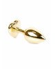 Анальна пробка - Jewellery Gold Heart Plug Clear