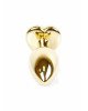 Анальна пробка - Jewellery Gold Heart Plug Clear