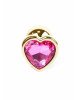 Анальна пробка - Jewellery Gold Heart Plug Pink Анальна пробка - Jewellery Gold Heart Plug Pink