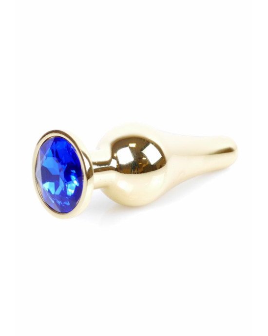 Анальна пробка - Jewellery Gold Long Plug Dark Blue Анальна пробка - Jewellery Gold Long Plug Dark Blue