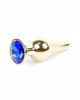 Анальна пробка - Jewellery Gold Long Plug Dark Blue Анальна пробка - Jewellery Gold Long Plug Dark Blue