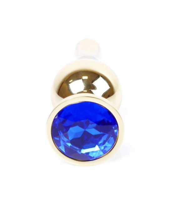 Анальна пробка - Jewellery Gold Long Plug Dark Blue Анальна пробка - Jewellery Gold Long Plug Dark Blue