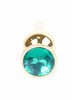 Анальна пробка - Jewellery Gold Butt Plug Green