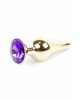 Анальна пробка - Jewellery Gold Butt Plug Purple Анальна пробка - Jewellery Gold Butt Plug Purple