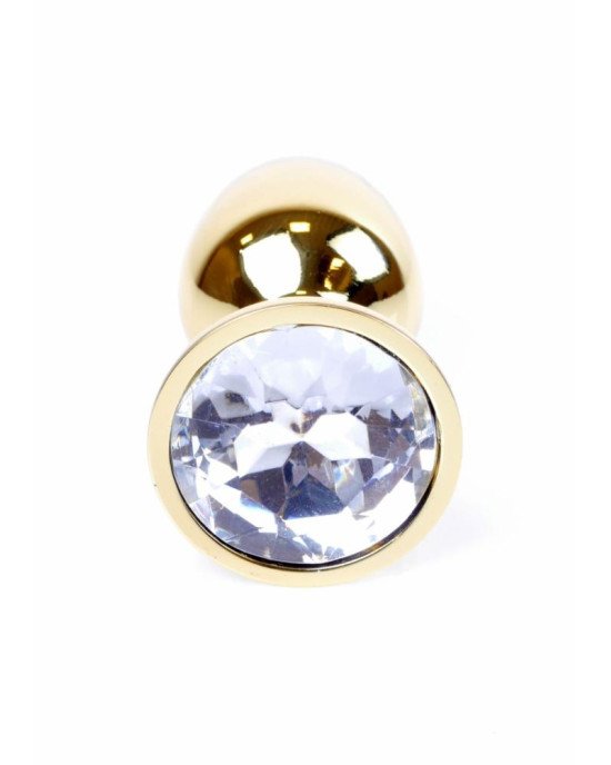 Анальна пробка - Jewellery Gold Plug Clear Анальна пробка - Jewellery Gold Plug Clear