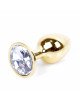Анальна пробка - Jewellery Gold Plug Clear Анальна пробка - Jewellery Gold Plug Clear