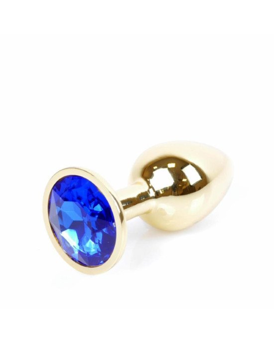 Анальна пробка - Jewellery Gold Plug Dark Blue Анальна пробка - Jewellery Gold Plug Dark Blue