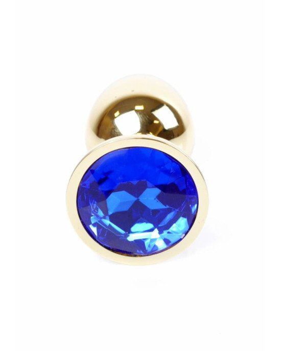 Анальна пробка - Jewellery Gold Plug Dark Blue Анальна пробка - Jewellery Gold Plug Dark Blue