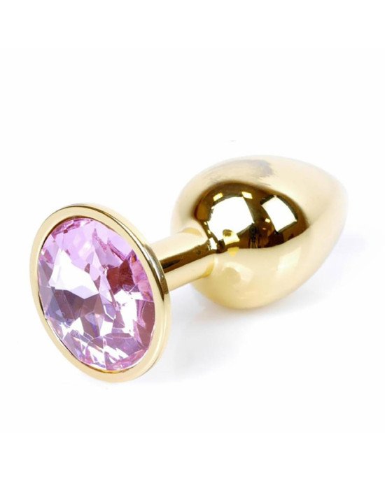 Анальна пробка - Jewellery Gold Plug Light Pink