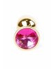Анальна пробка - Jewellery Gold Plug Pink Анальна пробка - Jewellery Gold Plug Pink