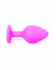 Анальна пробка - Pink Silicon Plug Medium Light Blue Diamond Анальна пробка - Pink Silicon Plug Medium Light Blue Diamond
