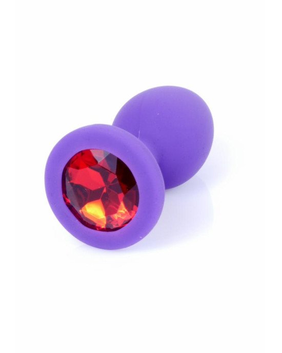 Анальна пробка - Jewellery Purple Silicon Plug Small Red Анальна пробка - Jewellery Purple Silicon Plug Small Red