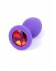 Анальна пробка - Jewellery Purple Silicon Plug Small Red Анальна пробка - Jewellery Purple Silicon Plug Small Red