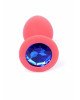 Анальна пробка - Jewellery Red Silicon Plug Small Blue Анальна пробка - Jewellery Red Silicon Plug Small Blue