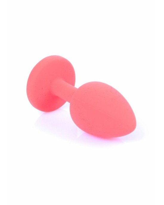 Анальна пробка - Jewellery Red Silicon Plug Small Blue Анальна пробка - Jewellery Red Silicon Plug Small Blue